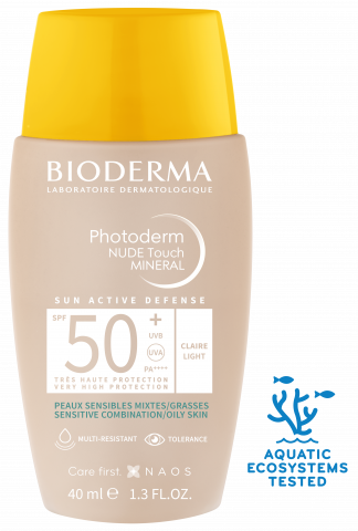 NUDE Touch SPF 50+ tono claro: Fotoprotector 100% mineral para pieles mixtas y grasas.