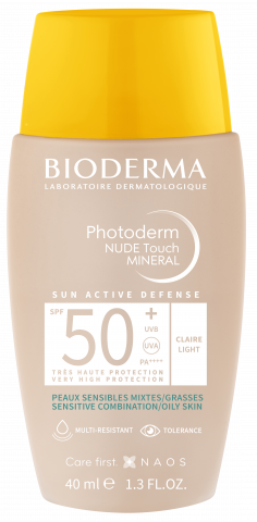 NUDE Touch SPF 50+ tono claro: Fotoprotector 100% mineral para pieles mixtas y grasas.