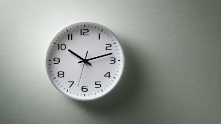 clock in a bathroom